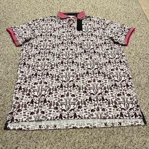 NWT Greyson Creatures Polo Shirt Sz XL Golf Preppy Woodland Animal Pickleball